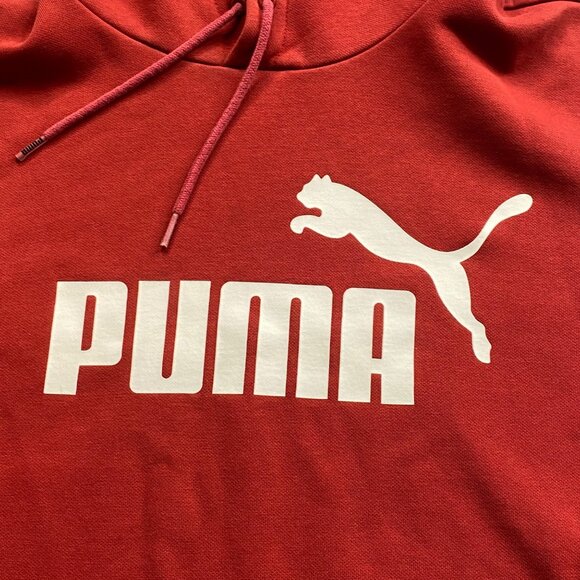 Puma Hoodie Mens Medium Red Pullover Sweater Outdoor‎ Athletic Wear Causal - Picture 3 of 10